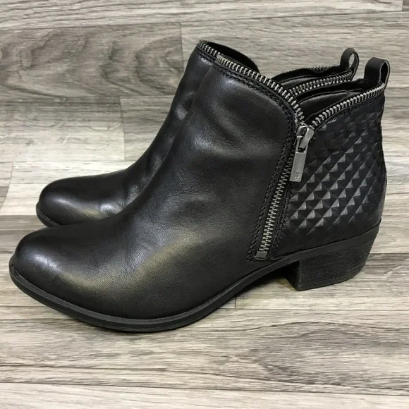 Lucky Brand Bartalino Black Leather Boots - Picture 3 of 8